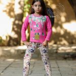 ست تی شرت و شلوار گلدار دخترانه