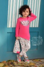 ست بلوز و شلوار و کلاه دخترانه