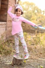 ست بلوز و شلوار و کلاه دخترانه - تصویر 4