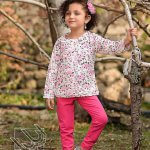 بلوز و شلوار طرح گلدار دخترانه پاییزه