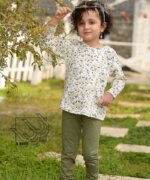 بلوز و شلوار طرح گلدار دخترانه پاییزه - Image 2