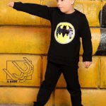 ست بلوز و شلوار پسرانه - طرح بتمن پولکی