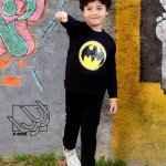 ست بلوز و شلوار پسرانه - طرح بتمن پولکی