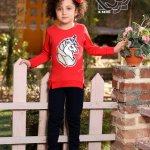 ست بلوز و شلوار دخترانه - مدل تک شاخ پولکی