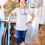 ست بلوز راه راه و شلوارک