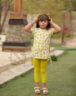 بلوز و شلوارک دخترانه بهاره طرح توت فرنگی - Image 5