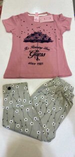 بلوز و شلوارک طرح گل دخترانه - تصویر 3