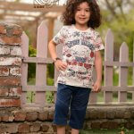 ست بلوز و شلوار برمودا پسرانه