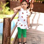 ست تاپ و شلوارک دخترانه