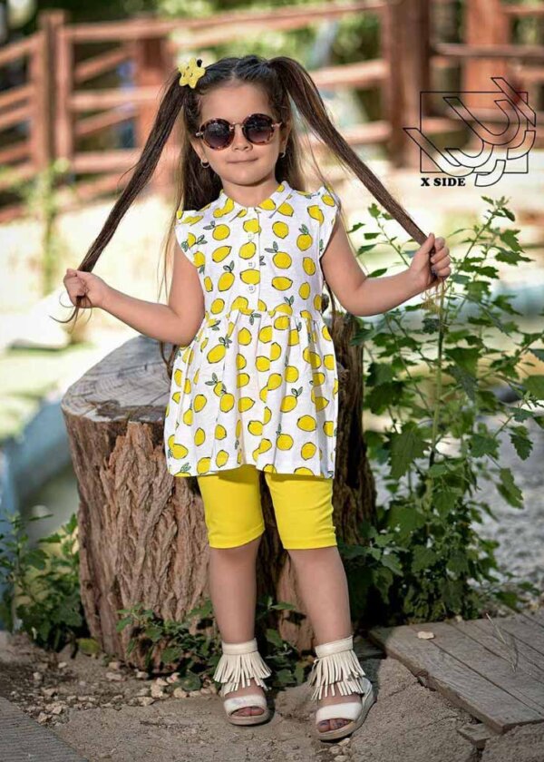 ست پیراهن و شلوارک دخترانه