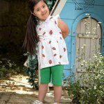 ست پیراهن و شلوارک دخترانه طرح میوه