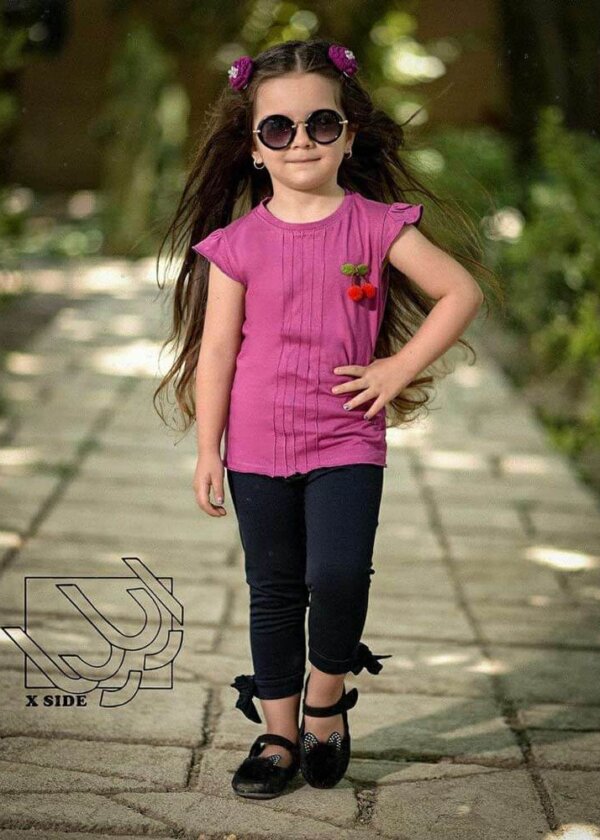 بلوز و شلوارک طرح گیلاسی