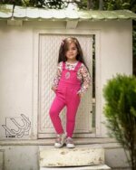 بلوز و شلوار پیشبندی دخترانه - طرح جغد - Image 4