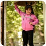 سوییشرت تک کلاهدار دخترانه طرح عسل