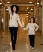 ست بلوز و شلوار دخترانه پروانه ای پولک دو رو
