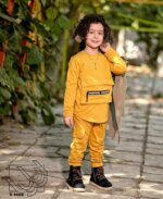 ست ۳ تیکه پسرانه - بلوز و شلوار دورس پنبه، هودی ژاکارد - Image 4