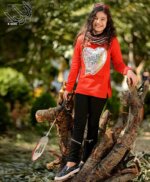 ست بلوز و شلوار دخترانه قلب پولک دورو