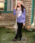 ست بلوز و شلوار دخترانه قلب پولک دورو - Image 2