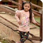 ست بلوز و شلوار دخترانه با طرح اسب شاخ‌دار