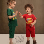 ست بلوز و شلوارک با طرح بتمن