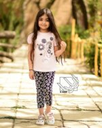 ست ساق و بلوز دخترانه گل آفتاب گردون - Image 5