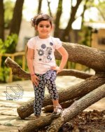 ست ساق و بلوز دخترانه گل آفتاب گردون - Image 3