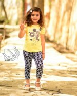 ست ساق و بلوز دخترانه گل آفتاب گردون - Image 2