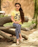 ست ساق و بلوز دخترانه گل آفتاب گردون - Image 4