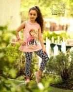 ست بلوز آستین حلقه ای و ساق با طرح آنا و السا - Image 3