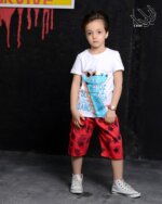 ست بلوز و شلوارک بهاره پسرانه با طرح سوسمار عینکی - Image 8