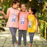 ست بلوز و شلوار ساق کوتاه دخترانه