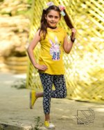 ست بلوز و شلوار ساق کوتاه دخترانه - Image 5