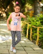 ست بلوز و شلوار ساق کوتاه دخترانه - Image 4