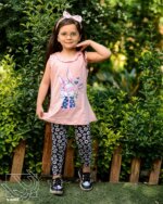 ست بلوز و شلوار ساق کوتاه دخترانه - Image 6