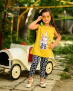 ست بلوز و شلوار ساق کوتاه دخترانه - Image 2