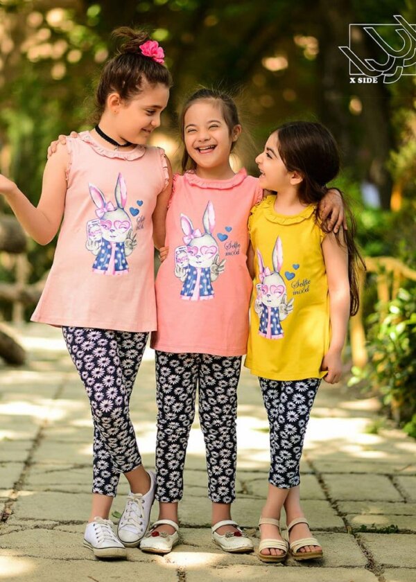 ست بلوز و شلوار ساق کوتاه دخترانه