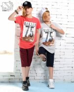 ست بلوز و شلوارک پسرانه با طرح سیسیل