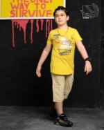 ست بلوز شلوارک پسرانه با طرح قایق موتوری - Image 6