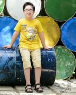 ست بلوز شلوارک پسرانه با طرح قایق موتوری - Image 3