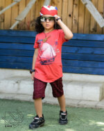 ست بلوز شلوارک پسرانه با طرح قایق موتوری - Image 5