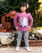 تیشرت و شلوار دخترانه اسب آبی