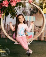 تیشرت و شلوار دخترانه اسب آبی - Image 3