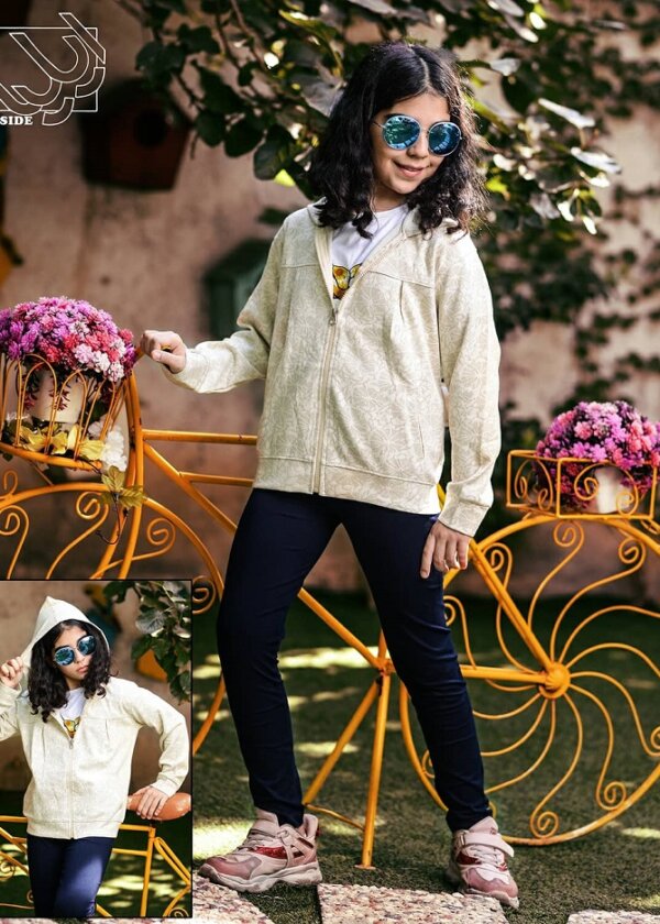 سویشرت دخترانه گل لمه