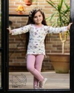 بلوز و شلوار دخترانه طرح گل گلی - تصویر 4