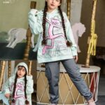 سویشرت و شلوار دخترانه پلنگ صورتی