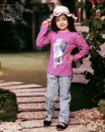 بلوز و شلوار دخترانه طرح دختر فشن - Image 7