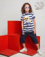 ست بلوز شلوارک اسپورت پسرانه با طرح تدی - Image 3