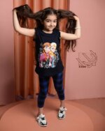ست بلوز و شلوارک دخترانه با طرح السا و آنا - Image 6