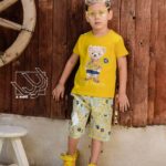 ست بلوز و شلوارک پسرانه با طرح تدی