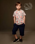 ست بلوز و شلوارک پسرانه با طرح هاوایی - Image 6